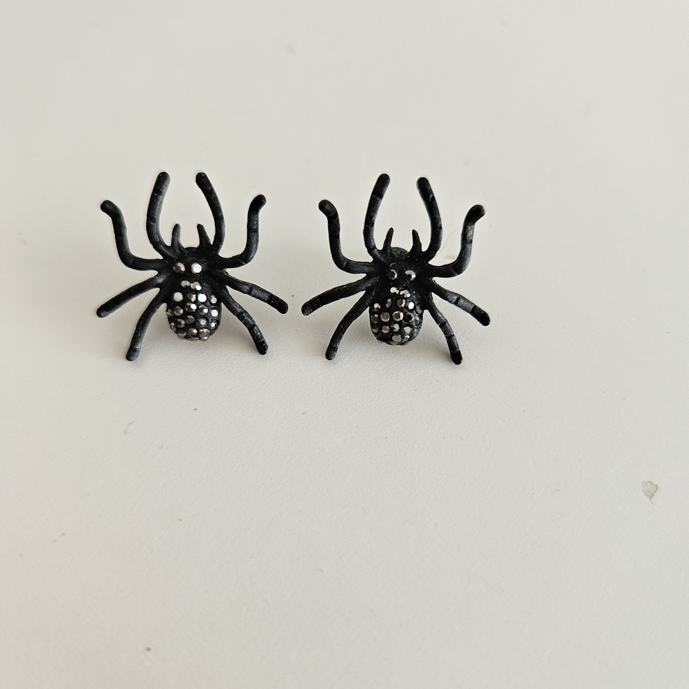Black Spider Earrings for Kids